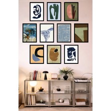 UNT 10'lu Çerçeve Görünümlü Mutfak | Modern | Retro Duvar Posteri Tablo Seti– 15X20 cm Mdf Uv Baskı