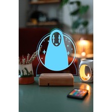Modiwa Design Spirited Away Foreman 16 Renk Uzaktan Kumandalı 3D Ahşap Gece Lambası Hediyelik