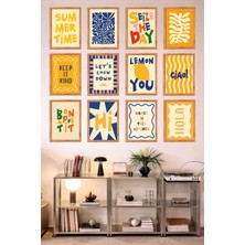 UNT 12’li Çerçeve Görünümlü Mutfak | Modern | Retro Duvar Posteri Tablo Seti– 15X20 cm Mdf Uv Baskı