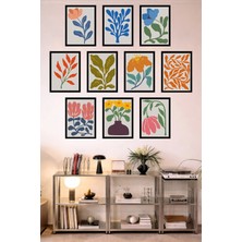 UNT 10'lu Çerçeve Görünümlü Mutfak | Modern | Retro Duvar Posteri Tablo Seti– 15X20 cm Mdf Uv Baskı