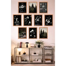UNT 10'lu Çerçeve Görünümlü Mutfak | Modern | Retro Duvar Posteri Tablo Seti– 15X20 cm Mdf Uv Baskı
