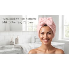 jantistore Prenses Peluş Mikrofiber Saç Kurulama Havlusu, Pratik Saç Bonesi - Duş, Makyaj ve Bakım Saç Wrap