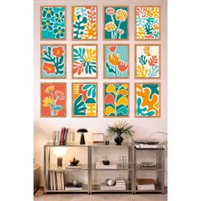 UNT 12’li Çerçeve Görünümlü Mutfak | Modern | Retro Duvar Posteri Tablo Seti– 15X20 cm Mdf Uv Baskı