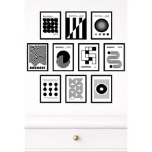 UNT 10'lu Çerçeve Görünümlü Modern Duvar Tablo Seti – 15X20 cm Mdf Uv Baskı