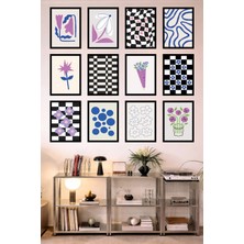 UNT 12’li Çerçeve Görünümlü Mutfak | Modern | Retro Duvar Posteri Tablo Seti– 15X20 cm Mdf Uv Baskı