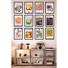 UNT 12’li Çerçeve Görünümlü Mutfak | Modern | Retro Duvar Posteri Tablo Seti– 15X20 cm Mdf Uv Baskı