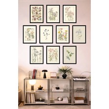 UNT 10'lu Çerçeve Görünümlü Mutfak | Modern | Retro Duvar Posteri Tablo Seti– 15X20 cm Mdf Uv Baskı