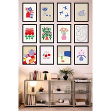 UNT 12’li Çerçeve Görünümlü Mutfak | Modern | Retro Duvar Posteri Tablo Seti– 15X20 cm Mdf Uv Baskı