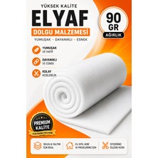 Dünya Sünger 1 Metre 90 gr Elyaf – Beyaz Dolgu Elyafı | Yumuşak, Dayanıklı ve Kolay Kesilebilir