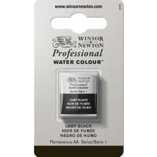 Winsor & Newton : Professional : Yarım Tablet Sulu Boya : Lamp Black
