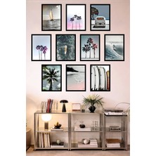 UNT 10'lu Çerçeve Görünümlü Mutfak | Modern | Retro Duvar Posteri Tablo Seti– 15X20 cm Mdf Uv Baskı