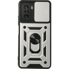 Aconcept Newface Xiaomi Poco F3 Kılıf Pars Lens Yüzüklü Silikon - Gümüş