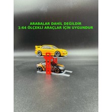 3D Atelier 1:64 Ölçek Diaroma Araç Lifti - Gri - Turuncu