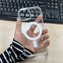 Aksesuarda Iphone 13 Pro Max Uyumlu Magsafe Şeffaf Kılıf Mıknatıslı Darbe Emici Kamera Korumalı Şeffaf Koruyucu Kapak