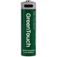 Greentouch Aa Usb-C Şarj Edilebilir Kalem Pil — 2'li