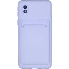 Aconcept Newface  Galaxy A01 Core Kılıf Kelvin Kartvizitli Silikon - Lila