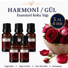 Harmoni Gül Esansiyel Uçucu Koku 10ML Difüzör Esansı Buhurdanlık Yağı ve Oda Kokusu  5AL 4öde