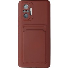 Aconcept Newface Xiaomi Redmi Note 10 Pro Kılıf Kelvin Kartvizitli Silikon - Bordo