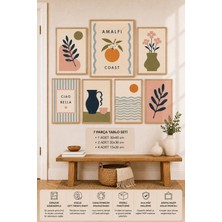 UNT 7'li Çerçeve Görünümlü Akdeniz | Limon | Zeytin | Modern | Italyan & Mediterranean Style | Salon, Ofis, Mutfak ve Çalışma Odası Duvar Dekoru