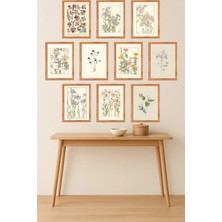UNT 10'lu Çerçeve Görünümlü Mutfak | Modern | Retro Duvar Posteri Tablo Seti– 15X20 cm Mdf Uv Baskı