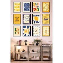 UNT 12’li Çerçeve Görünümlü Mutfak | Modern | Retro Duvar Posteri Tablo Seti– 15X20 cm Mdf Uv Baskı