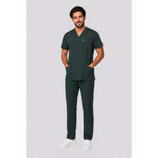 Deniz İş Erkek Zarf Yaka Kısa Kol Renk Seçenekli Esnek Pamuklu Linda Kumaş Scrubs Takım Forması