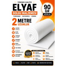 Dünya Sünger 2 Metre 90 gr Beyaz Elyaf Dolgu Malzemesi – Yumuşak, Dayanıklı ve Çok Amaçlı Kullanım