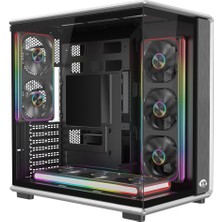 Strong Vhagar 8x 120MM Argb Fanlı Kumandalı Gaming Akvaryum Siyah Kasa (Powersız)