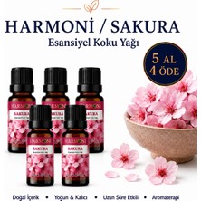 Harmoni Sakura  Esansiyel Uçucu Koku 10ML Difüzör Esansı Buhurdanlık Yağı ve Oda Kokusu  5AL 4öde