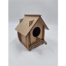Mu Art Ahşap 10 Adet Ahşap Kuş Yuvası Evi Boyanabilir (Etkkinlik Için) 15 cm x 12 cm x 10 cm