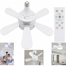 Electroon Kumandalı 3 Hız Kademeli E27 Duy 2000 Lümen 3 Renk Işıklı Ledli Tavan Fan Vantilatör