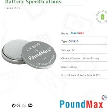 Maxi Trendy 10 x Poundmax 2450 CR2450 DL2450 3V Lityum Madeni Para Pilleri