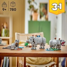 Maxi Trendy 3'ü 1 Arada Muhteşem Gergedan ile Kuşlar 31171 – 9 Yaş ve Üzeri Çocuklar Için Gergedan, Su Aygırı Veya Mors Yapımıyla Yaratıcılığı Teşvik Eden, Hayvan Oyuncak Seti, Hediye (780 Parça)