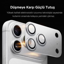 Maxi Trendy iPhone 17 Pro/pro Max Için, Kamera Lens Koruyucu, Mavi, Beyaz,turuncu, Temperli Cam, Çizilmeye Dayanıklı, 360° Koruma (17 Pro/beyaz)