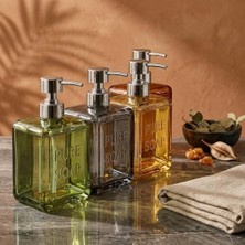 Maxi Trendy 1 Adet 500 ml Cam Sıvı Sabunluk - Şık Tasarım - 4 Farklı Renk Seçeneği (Asorti Gönderim)