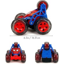 Maxi Trendy Jada Toys Spider-Man Rc Stunt Car 20CM 5 Tekerlekli Dik Drift 360 Aksiyon ve Takla Atan USB Şarjlı Tekerlek Içi LED Işıklı Turbo Kumandalı Orijinal  Oyuncak Akrobasi Sürüş Arabası