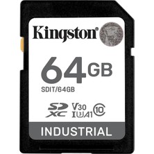 Maxi Trendy Endüstriyel Sd Kart, 100MB/S&APOS;YE Kadar, Yüksek Dayanıklılık, Uhs-I U3 V30 A1, (SDIT/64GB)