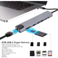 Maxi Trendy Çok Fonksiyonlu 4K Hd Hdmi VGA RJ45 Pd USB Type C Sd Tf Hafıza Kartı Hub Çeşitleri Her Ihtiyacı Giderecek Çeşit Mevcuttur (4k Hd Hdmi VGA RJ45 Pd USB Type C Sd Tf Hafıza Kartı Çoklu Hub 04)