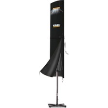 Maxi Trendy Bahçe Şemsiye Kılıfı, Veranda Parasol Konsol Şemsiyesi Brandası, Koruma Örtüsü, Su Geçirmez, Hava Koşullarına Dayanıklı Bahçe Gölgelik Güneşlik Örtüsü (175 x 32/37 Cm) Siyah