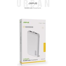 Maxi Trendy 10.000MAH LED Işıklı Taşınabilir Şarj Aleti/powerbank Siyah/beyaz JP-P10S-1 (Beyaz)