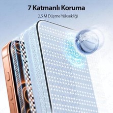 Maxi Trendy Premium iPhone 16 Pro Max Ekran Koruyucu 2'li Paket, Ultra Hd Netlik & Ince Siyah Çerçeve, 9h+ Kırılmaz Cam, Tam Kaplama, Ultrafit Kurulum Aparatı ile