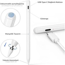 Maxi Trendy Tablet Kalemi iPad Uyumlu – Stylus Kalem, Avuç Içi Reddetme & Eğim Özelliği, Hassas Yazım, 2 Yedek Uç Dahil, iPad Pro/ipad Mini/ipad Air