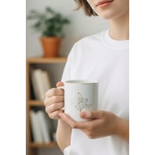 Maxi Trendy Lüks Porselen Kupa 350 ml Hayat Ağacı Yaldızlı