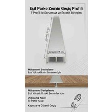 Zirve Alüminyum Alüminyum Kapı Eşik Profili T Model 2.5 cm x 90 Cm'ye Kadar Özel Ölçü