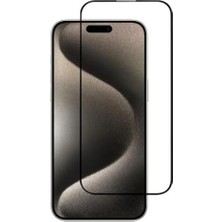 Maxi Trendy iPhone 15 Pro Max ile Uyumlu Ekran Koruyucu 9d Tam Kaplayan Kavisli
