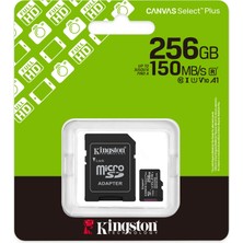 Kingston 256GB Kıngston Mıcrosd Canvas Select Plus A1 SDCS3/256GB