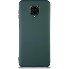 Maxi Trendy Xiaomi Redmi Note 9 Pro ile Uyumlu Kapak ile Uyumlu Içi Kadife Lansman Silikon Kılıf - Yeşil
