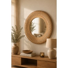 Naturel Home Bambu Ayna 52 cm - Bohem, Iskandinav, Modern, Rattan, Sinnerlig, Dekoratif
