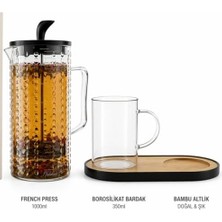 Maxi Trendy Boncuk Desenli Plastik French Press – Hafif & Dayanıklı Çay ve Kahve Demleme Aparatı