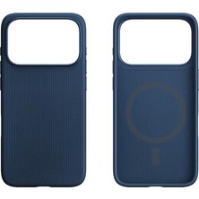 Maxi Trendy iPhone 17 Pro Max Ile Uyumlu Techwoven Magsafe Silikon Kılıfı (Lacivert)